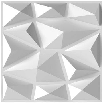 Northix 3D stenski paneli diamantni vzorec PVC 50 kos 4,5 m²