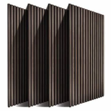 Northix Akustične stenske plošče 120x60 cm leseni furnir letvičaste