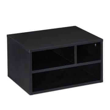 Northix Polica za tiskalnik 60x40x30 cm s 3 predali les kovina