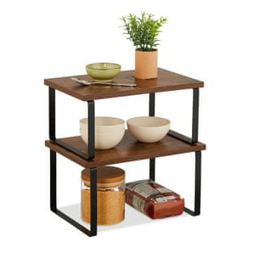 Northix 2-delni namizni regal jekleni 30x15x15 cm industrijski