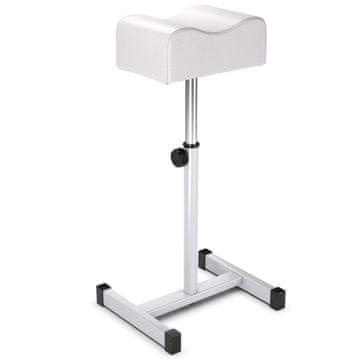Northix Stol za pedikuro z nastavljivo višino 45–65 cm jekleni okvir bel