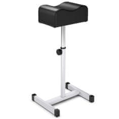 Northix Stol za pedikuro nastavljiva višina 45–65 cm jekleni okvir črn