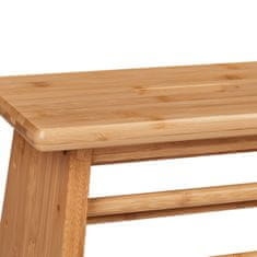 Northix Stolček za noge iz bambusa z ročajem stabilen večnamenski
