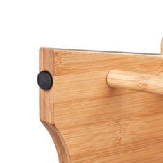 Northix Stolček za noge iz bambusa z ročajem stabilen večnamenski