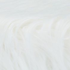 Northix Tabure za noge umetno krzno okrogel lesen okvir 100 kg