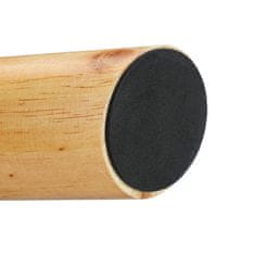 Northix Tabure za noge umetno krzno okrogel lesen okvir 100 kg