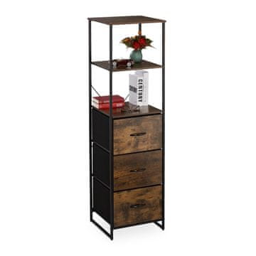 Northix Vintage regal 180x90x40 cm 3 police 3 predali les kovina