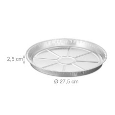 Northix Okrogli aluminijasti pladnji set 50 kos za peko