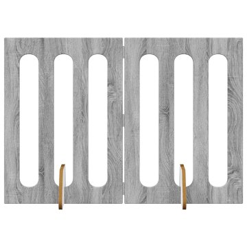 Vidaxl Zložljiva ograda za hišne ljubljenčke 2 szt. Siva Sonoma