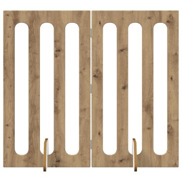 Vidaxl Zložljiva ograda za hišne ljubljenčke 2 szt. Obrtni Hrast