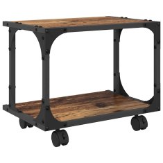 Vidaxl Stojalo za tiskalnik Star les 41 x 28 x 33.5 cm Konstruiran les