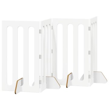 Vidaxl Zložljiva ograda za hišne ljubljenčke 4 szt. Bela