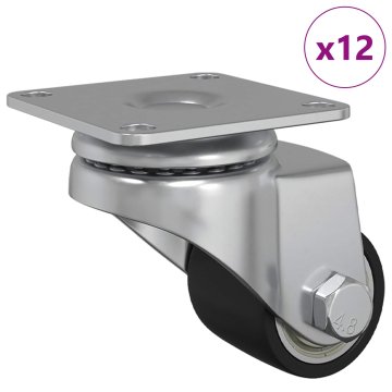 Vidaxl Kolesca 12 szt. srebrna 44,1 x 44,1 x 1,95 mm Najlon