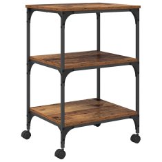 Vidaxl Stojalo za tiskalnik Star les 50 x 41 x 75 cm Konstruiran les