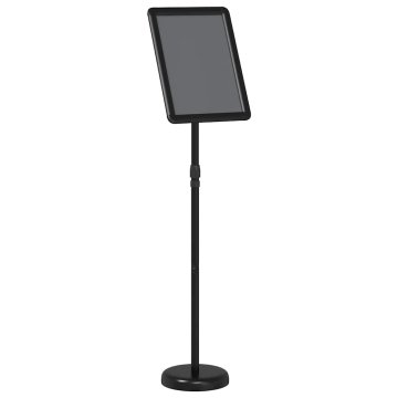 Vidaxl Razstave na sejmih Črna 30 x 25 x 128 cm Aluminij