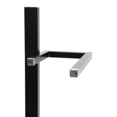 Northix Toaletni set mat črna jeklo WC ščetka 9,5 mm navoj