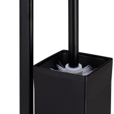 Northix Toaletni set črna držalo za papir in WC ščetka 9,5 mm