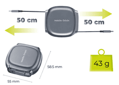 Mobile-origin CB7 kabel USB-C v USB-C, nastavljiva dolžina, vesoljsko siva (MO-CB7-SPG)