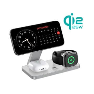 MISURA MH11 Pro 3-v-1 Zložljiva Brezžična Polnilna Postaja - WHITE