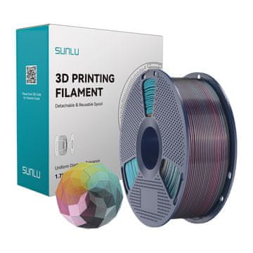 SUNLU  PLA+ Silk Forth-Color Filament (rdeča-rumena-zelena-črna)