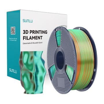 SUNLU  PLA+ Silk Tri-Color Filament (oranžno-modro-zelen)