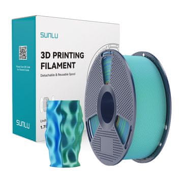 SUNLU  PLA+ Silk Filament Dvobarvni (modro-zelena)