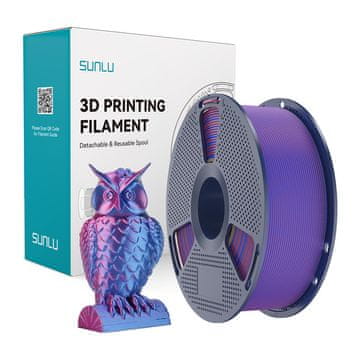 SUNLU Filament PLA+ svileni dvobarvni 1,75 mm 1 kg (rdeče-moder)