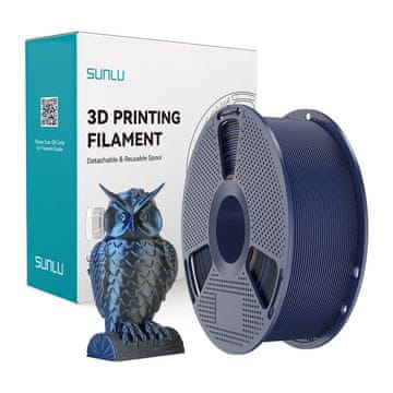 SUNLU SUNLU PLA+ Silk dvobarvni filament 1,75 mm, 1 kg (črno-modra)