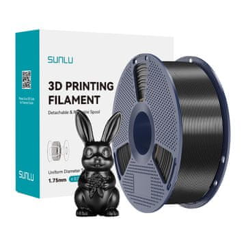 SUNLU Filament PLA+ Silk 1,75 mm 1 kg (črn)