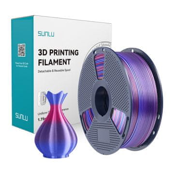 SUNLU  PLA+ Silk Filament (Rainbow 02)