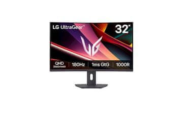 LG 32G600A-B UltraGear monitor, 81.28cm (32"), VA, UWQHD, 180 Hz, ukrivljen (32G600A-B.AEUQ)