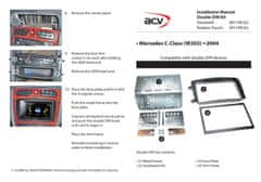 ACV Okvir radia 2 DIN Mercedes-C (W203) 03/2000->06/2004, CLK, Vito, Viano.