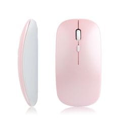 shumee Brezžična računalniška miška Alogy Mouse Bluetooth za prenosnik in tablico, roza