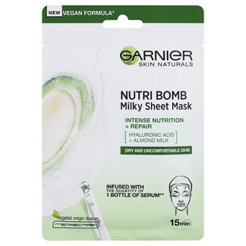 Garnier Tekstilna maska za obraz z mandljevim mlekom za suho in občutljivo kožo Skin Naturals (Milky Tissue Mask) 28 g