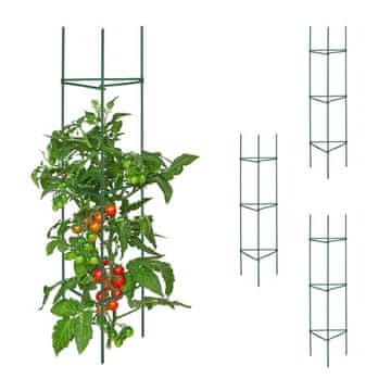 Northix Set 4 opor za rastline 120 cm kovina plastika