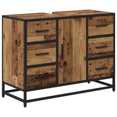 Vidaxl Kopalniška omarica Star les 80 x 33 x 60 cm Inženirski les