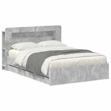 Vidaxl Posteljna konstrukcija s prostorom za shranjevanje 150 x 200 cm