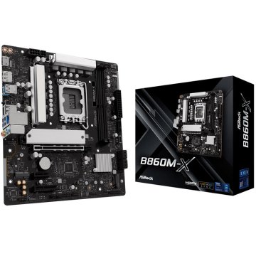 ASRock B860M-X osnovna plošča, LGA1851, mATX, 4xDDR5 (90-MXBSE-A0UAYZ)