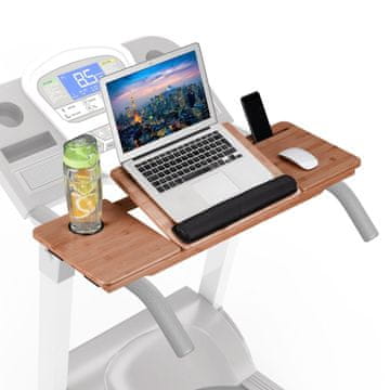 Northix Ergonomska delovna postaja iz bambusa za tekalno stezo nastavljiv nagib