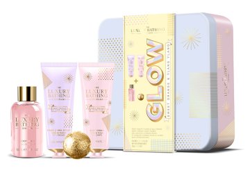 Darilni set za nego telesa v pločevinasti škatli Orange & Ylang Ylang 4 kosi