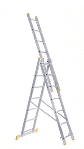 Aluminijasta tridelna lestev