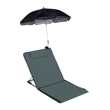 Northix Podloga za plažo z naslonjalom senčnik oblazinjena zložljiva