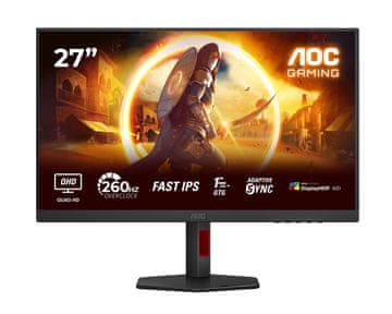 AOC Q27G4ZR 27" QHD 260 Hz OC Fast IPS 1ms gaming monitor