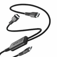 CellularLine TWIN Charge USB polnilni kabel, USB-C v USB-C, 140 W, 1,5 m, črni (USBDATATWINC2C15MK)