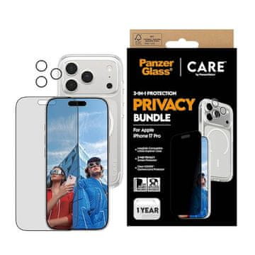 PanzerGlass Care Privacy 3v1 komplet za iPhone 17 Pro (CR41097)