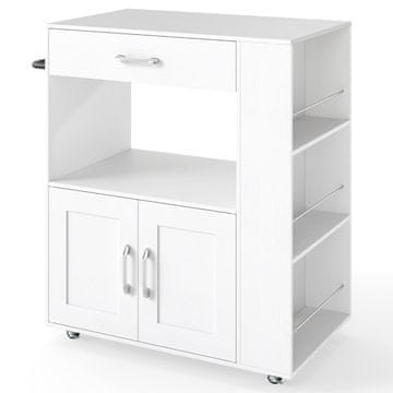 Northix Mobilni kuhinjski voziček 75x46x90,5 cm z predalom in kolesi
