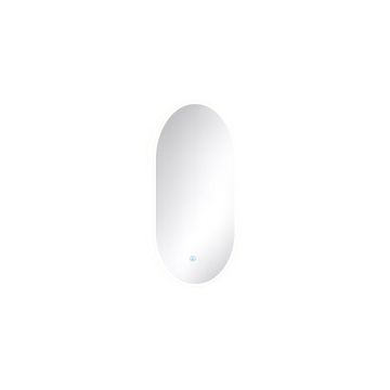 Northix LED kopalniško ogledalo 90x55 cm proti rosenju upravljanje na dotik
