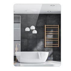 Northix LED kopalniško ogledalo 80x60 cm proti rosenju nastavljiva svetloba