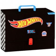 Hot Wheels Hot Wheels Debela šolska mapa z ročajem XXL za fante, trdna, za šolo, mapa za likovne projekte A4 9 cm