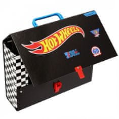 Hot Wheels Hot Wheels Debela šolska mapa z ročajem XXL za fante, trdna, za šolo, mapa za likovne projekte A4 9 cm